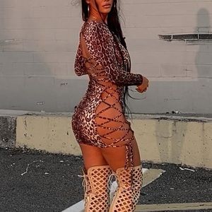 Leopard Print Mini Dress